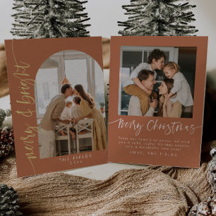 Terracotta Earth Tone Photo Christmas