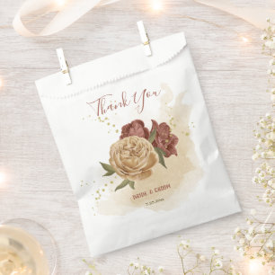 terracotta earthy floral greenery wedding favour bags