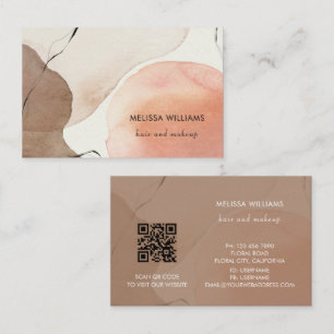 Terracotta Earthy Tones Watercolour Background Business Card