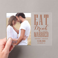 Terracotta Eat Drink and Be Married Photo