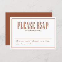 Terracotta Eat Drink and be Married Wedding