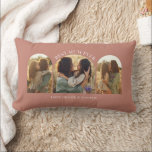 Terracotta elegant arch multi photo best mum lumbar cushion<br><div class="desc">Mum 3 photo modern typography gift. Ideal for contemporary elegant mothers day,  birthdays or Christmas home decor pillow gifts. Modern Terracotta and white design,  colour can be customised to suit your decor and style.</div>