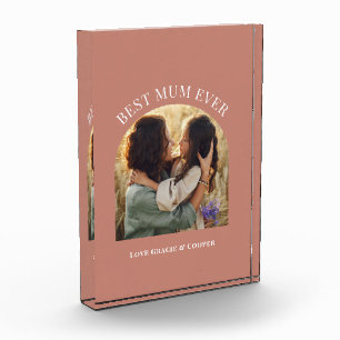 terracotta elegant arch photo typography best mum