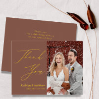 Terracotta Elegant Gold Script Modern Wedding