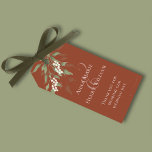Terracotta Elegant Greenery Thank You Wedding Gift Tags<br><div class="desc">This design features wedding favours,  a thank you favour tags,  with calligraphy script,  a terracotta terra cotta,  a simple elegant,  modern minimalist,  classic floral,  greenery foliage,  fall autumn,  a rustic elegant favour tag</div>