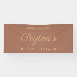 Terracotta Elegant Script Bridal Shower Welcome  Banner