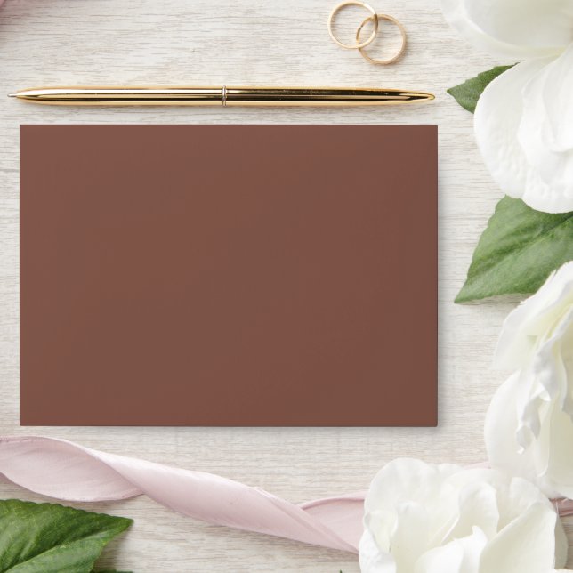 Terracotta Elegant Script Modern Script Wedding Envelope (Wedding)