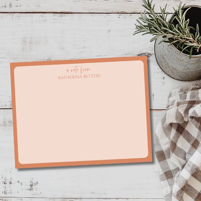 Terracotta Elegant Timeless Statnionery Note Card (Creator Uploaded)