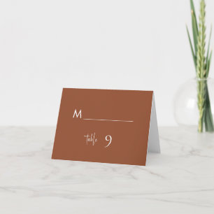 Terracotta elegant wedding simple place cards