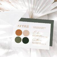 Terracotta Emerald Sage Wedding Colour Palette Car
