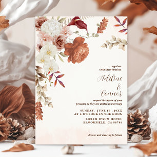 Terracotta Fall Autumn Floral Boho rustic Wedding 