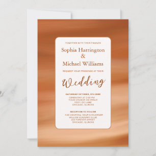 Terracotta Fall Autumn Wedding Invite QR Code