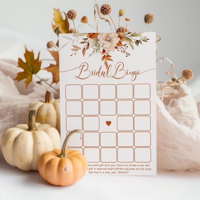 Terracotta fall Bridal shower bingo game (Creator Uploaded)