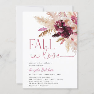 Terracotta Fall in Love Bridal Shower Invitation