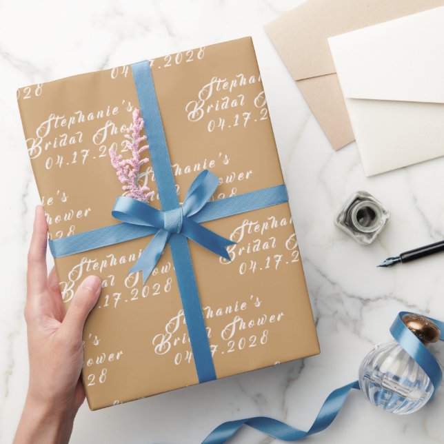 Terracotta Fall Modern Bride Bridal Shower  Wrapping Paper (Gifting)
