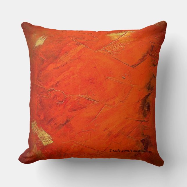 Terracotta Faux Finish Pattern Throw Pillows (Front)