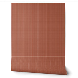 Terracotta Faux Linen Texture Wallpaper