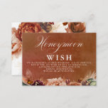 Terracotta Floral Boho Wedding Honeymoon Wish Enclosure Card<br><div class="desc">Terracotta Floral Wedding Honeymoon Fund or Honeymoon Wish Card</div>