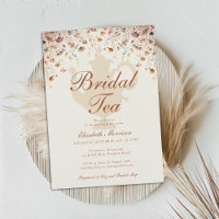 Terracotta Floral Bridal Shower Tea Wild Flowers