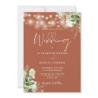 Terracotta Floral String Lights Photo Wedding