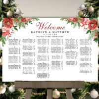 Terracotta Floral Wedding Alphabetical Seating