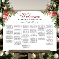 Terracotta Floral Wedding Alphabetical Seating