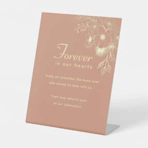 Terracotta Floral Wedding Memorial Table Sign