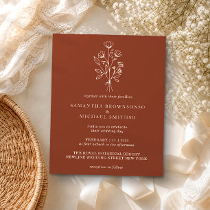 Terracotta Flower Bouquet Boho Budget Botanicals Flyer