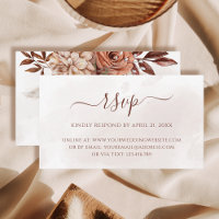 Terracotta Flowers Boho Fall Wedding Online RSVP