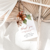 Terracotta Flowers Customised Thank You