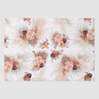Terracotta Flowers Pampas Grass Tropical Bohemian