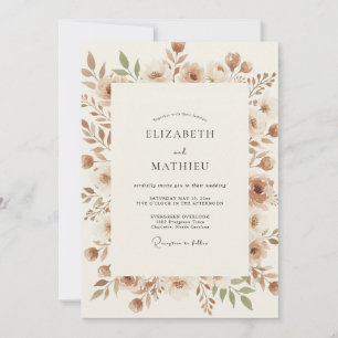 Terracotta Foliage Eucalyptus Wedding Invitation