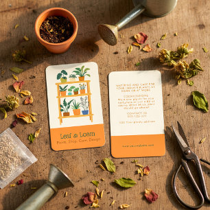 Terracotta fun hose Plant display Shelf  Business Card