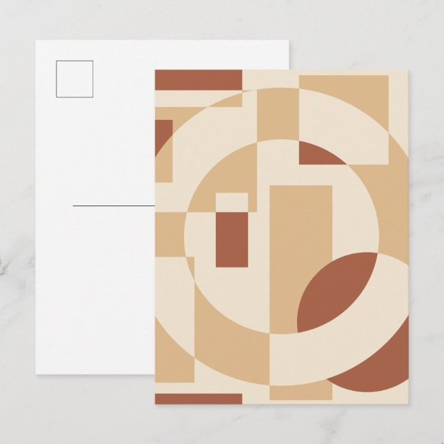 Terracotta geometry Seamless pattern Postcard (Front/Back)
