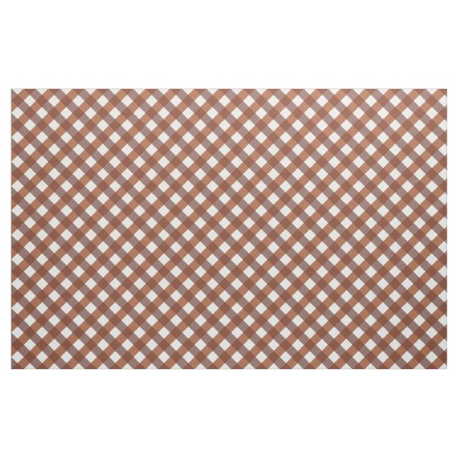 Terracotta Gingham Patterned    Fabric (Fat Quarter)