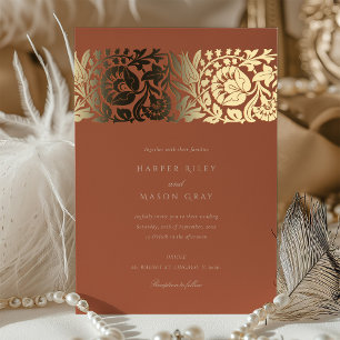 Terracotta Gold Floral Wedding
