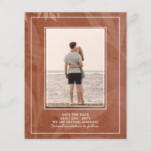 Terracotta Gold Photo Wedding Save the Date Flyer