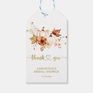Terracotta Gold Rust Fall Bridal Shower Favor  Gift Tags
