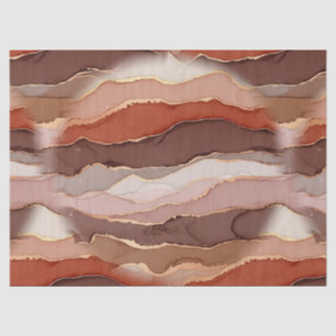 Terracotta Gold Vein Marble - Warm Luxury (1)      Tissue Paper