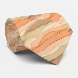 Terracotta Gold Vein Marble - Warm Luxury (3) Tie