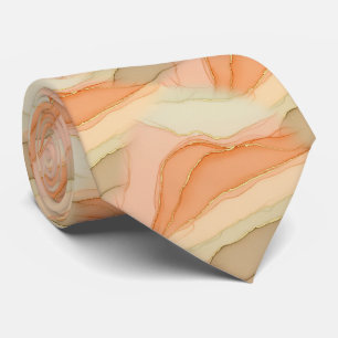 Terracotta Gold Vein Marble - Warm Luxury (4) Tie