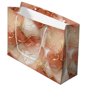 Terracotta Gold Vein Marble - Warm Luxury (9)      Large Gift Bag