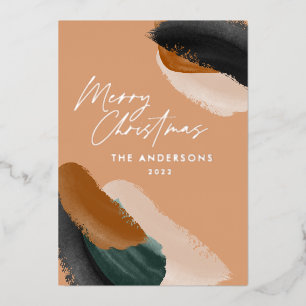 Terracotta green modern minimal unique watercolor