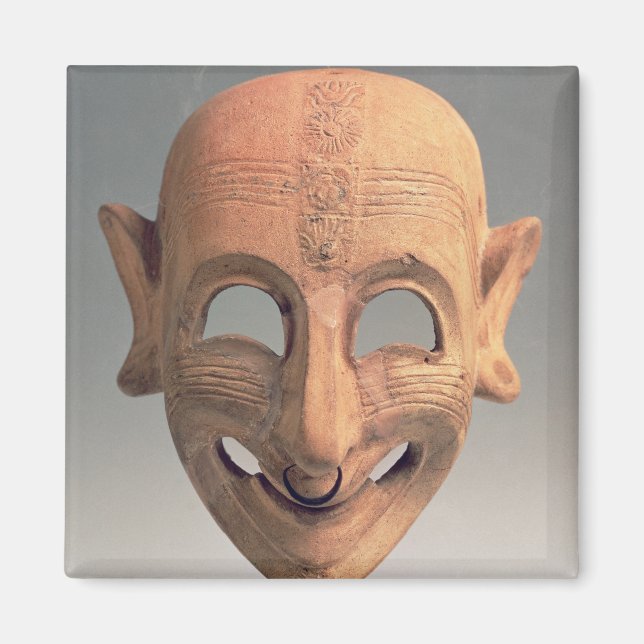 Terracotta grinning mask from San Sperate, 6th-5th Magnet (Front)