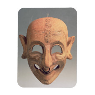 Terracotta grinning mask from San Sperate, 6th-5th Magnet