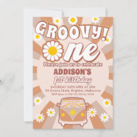 Terracotta Groovy One Retro 1st Birthday