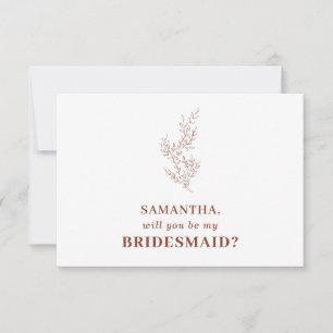 Terracotta Indie Autumn Floral Save the date Invit Invitation