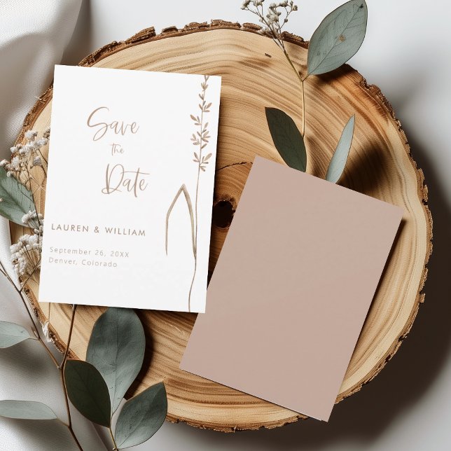 Terracotta & Ivory Boho Wedding Save The Date Card (Creator Uploaded)
