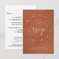 Terracotta Laurel Leaves Rustic Wedding