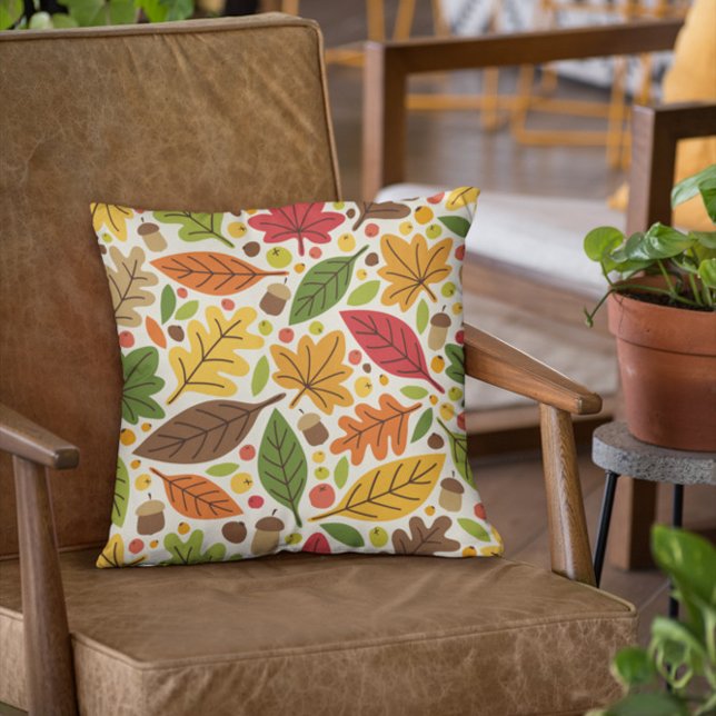 Terracotta Leaves Fall Cushion (Creator Uploaded)